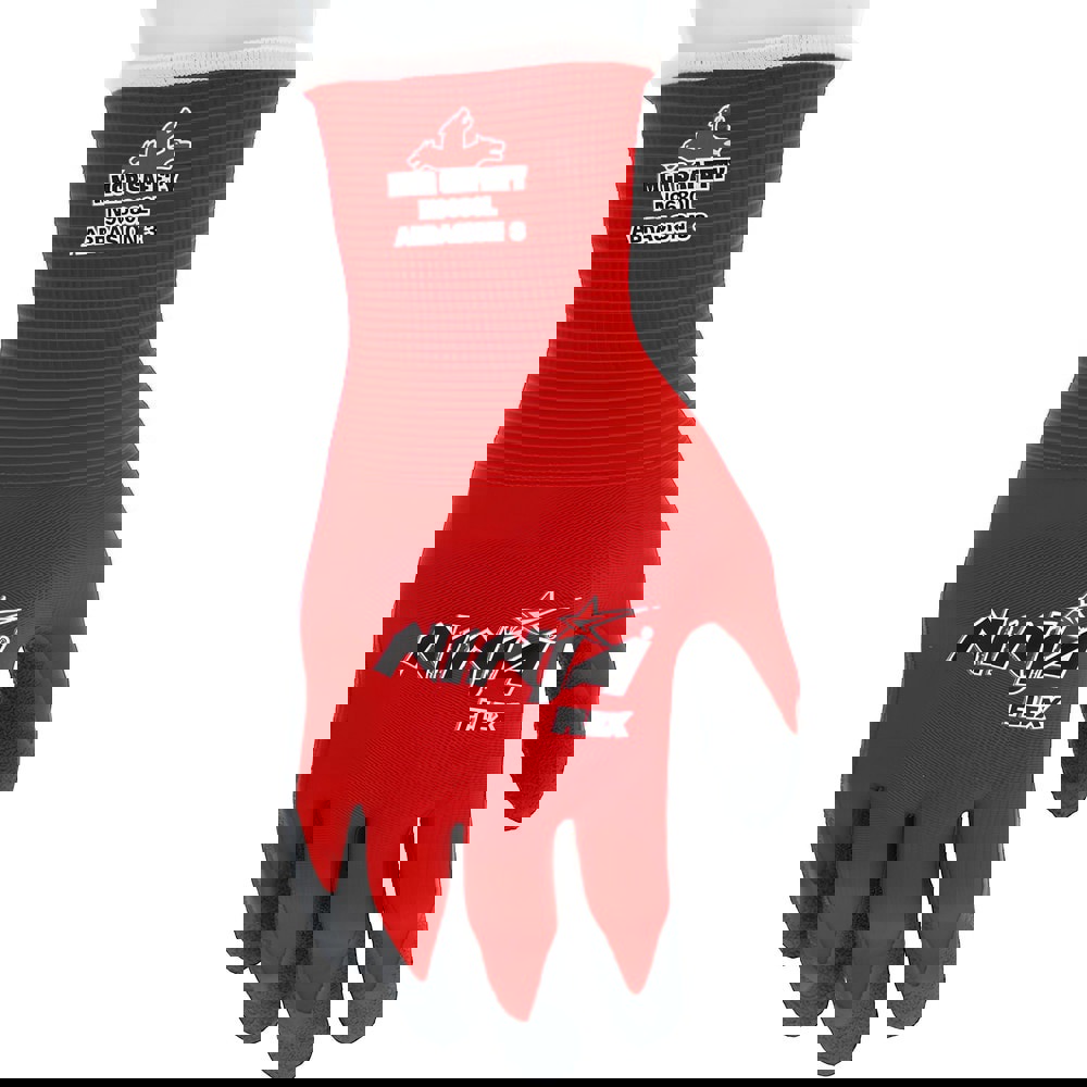 Ninja Flex Latex Coated Palm Gloves N9680, Medium, Red/Gray, Dozen